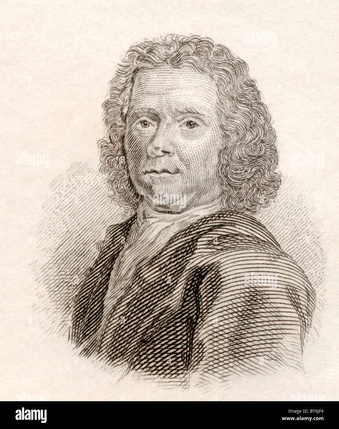 Herman Boerhaave, 1668 à 1738. Le botaniste néerlandais, humaniste et médecin. Banque D'Images