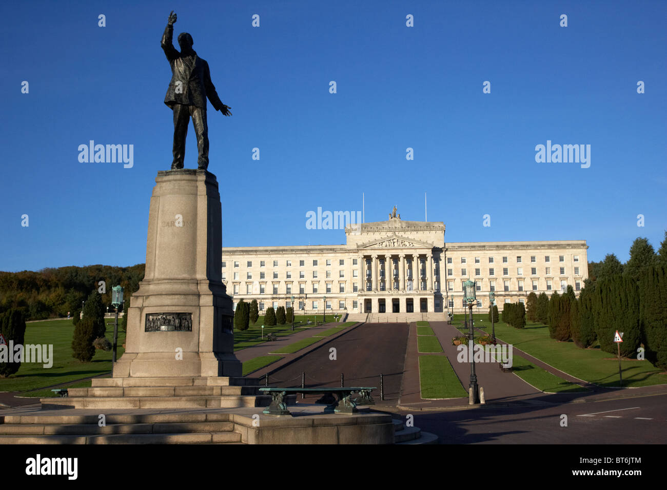 Seigneur carson statue au parlement de l'Irlande du Nord Belfast Irlande du Nord Royaume-Uni stormont Banque D'Images