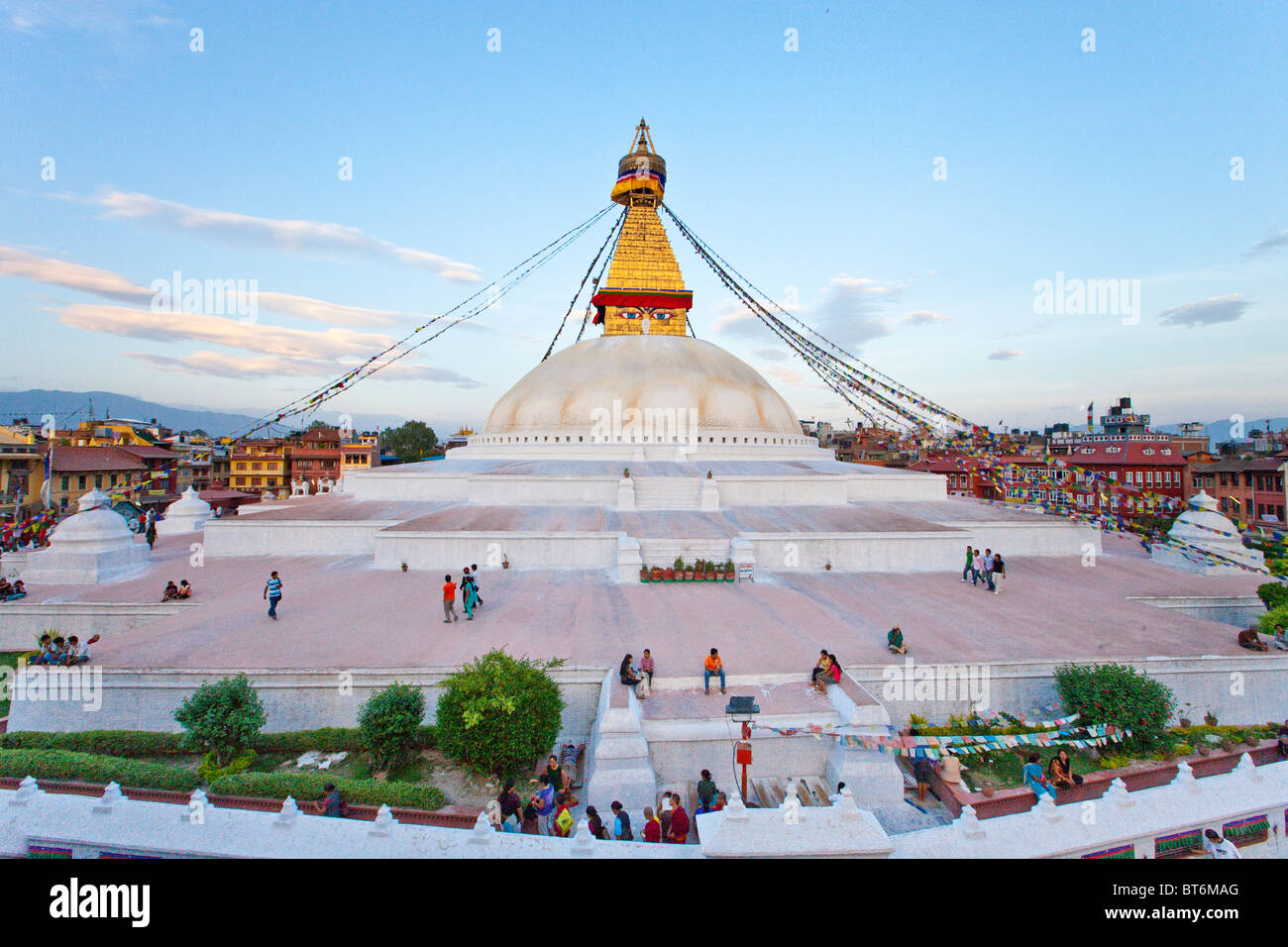 Stupa de Boudhanath, Katmandou, Népal Banque D'Images