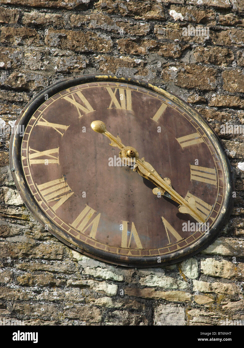 L'horloge de l'église All Hallows Cerney Banque D'Images