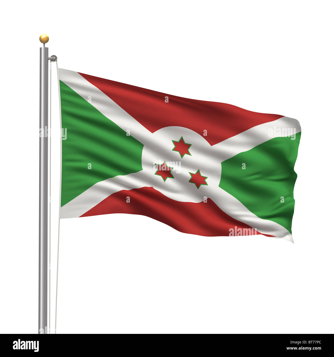 Drapeau du Burundi Banque D'Images