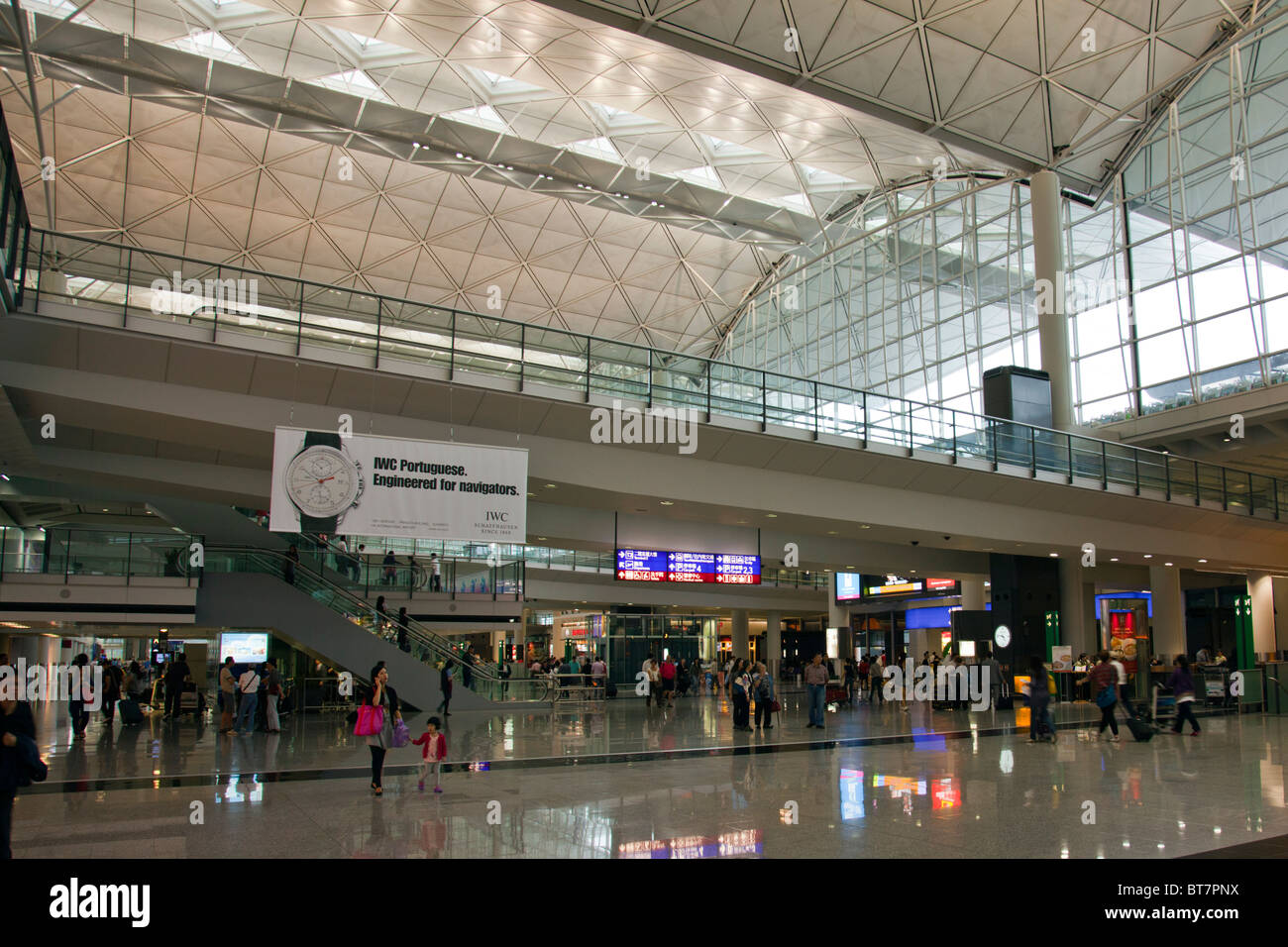 L'Aéroport International de Hong Kong est le principal aéroport de Hong Kong. Il est coutume d'appeler l'intérieur à l'intérieur de Chek Lap Kok Banque D'Images