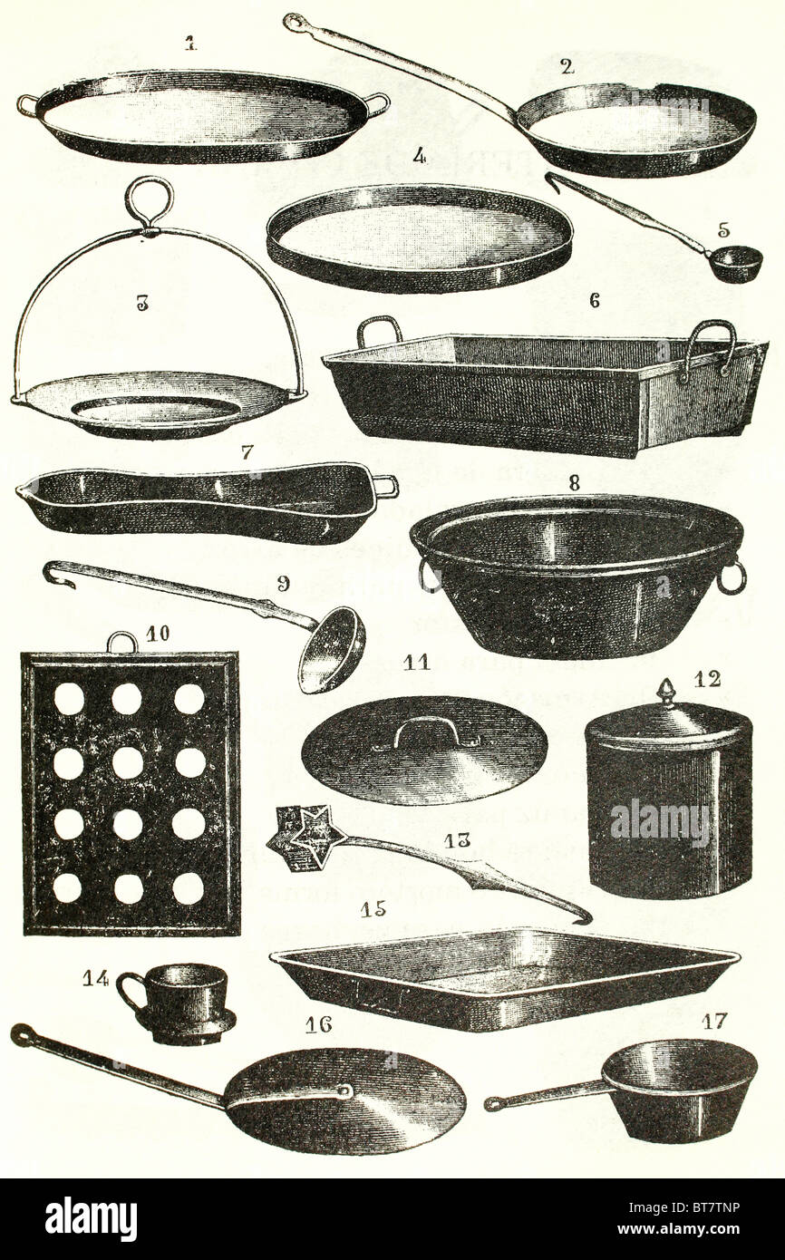 Ustensiles de cuisine 1900 Banque de photographies et d'images à haute  résolution - Alamy
