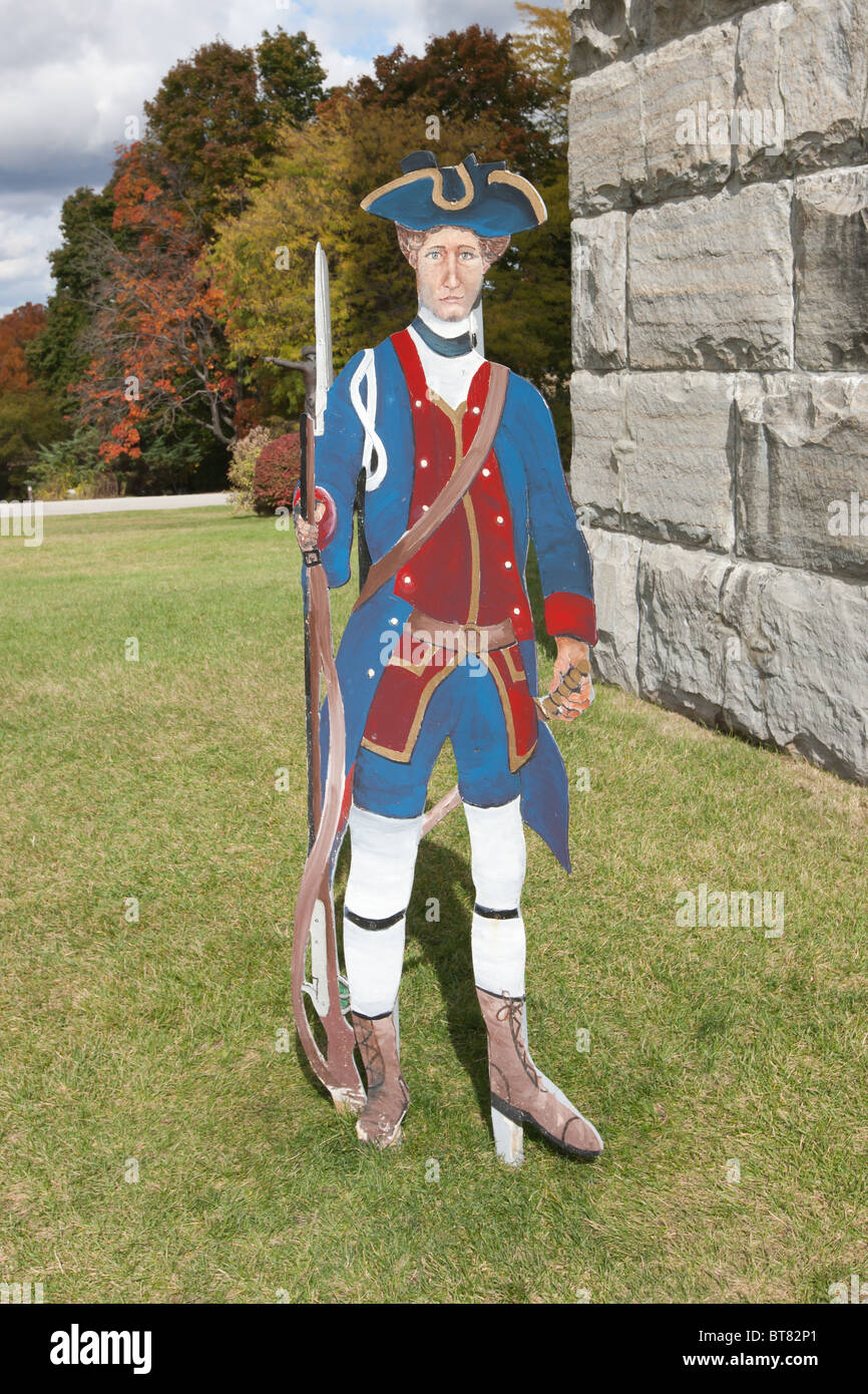 En dehors de la Minuteman Monument de la bataille de Bennington à Bennington, Vermont. Banque D'Images