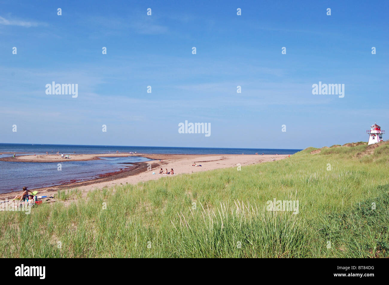 Journée sur la plage à l'Île du Prince Édouard, Canada Banque D'Images