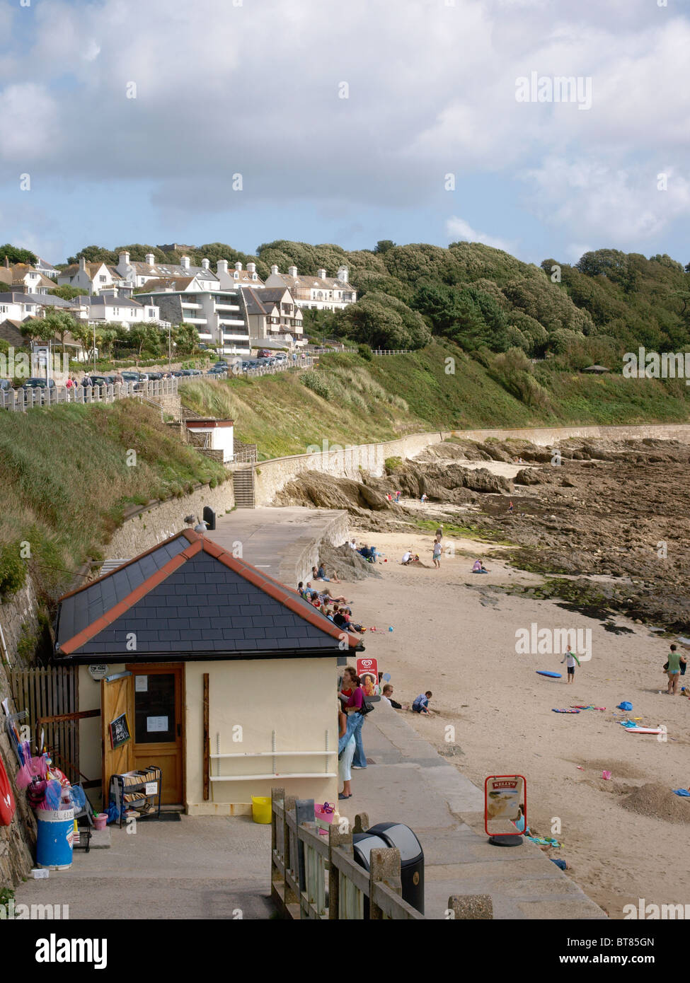 Castle Beach Falmouth Banque D'Images
