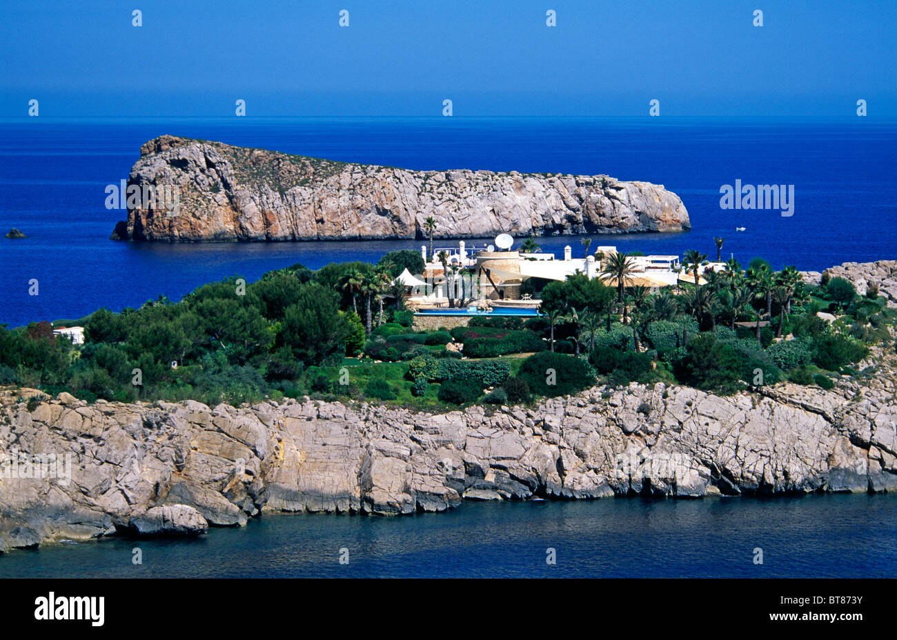 Côte près de Sant Miguel, Ibiza, Baléares, Espagne Banque D'Images