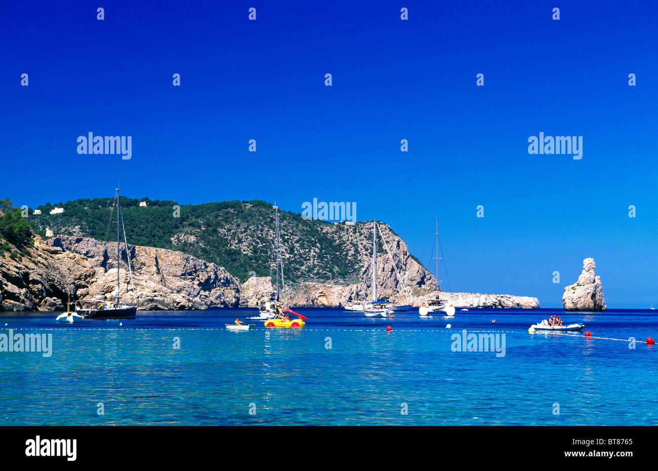 Coût près de Sant Miguel, Ibiza, Baléares, Espagne Banque D'Images