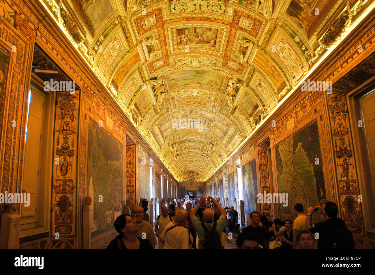 La galerie d'art au musée du Vatican au Vatican Banque D'Images