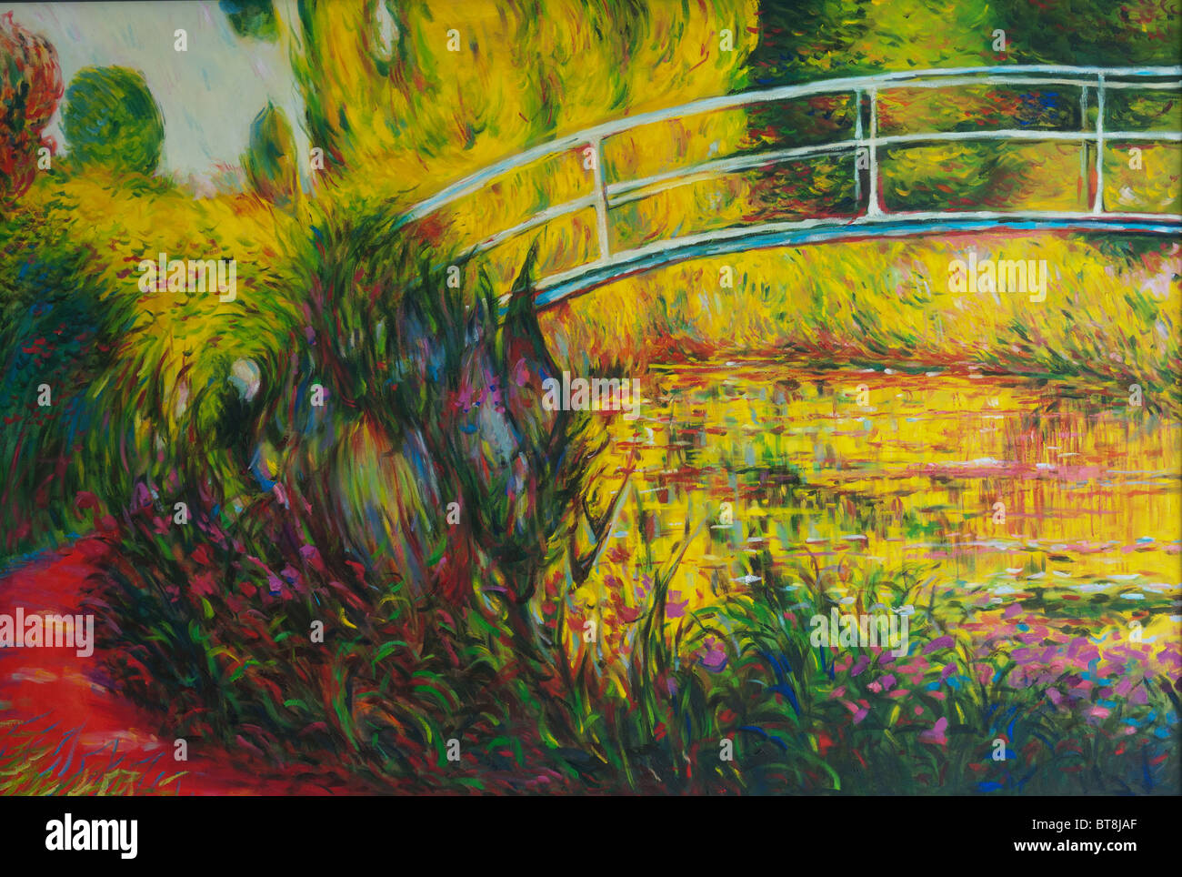 Le pont japonais de Claude Monet Banque D'Images