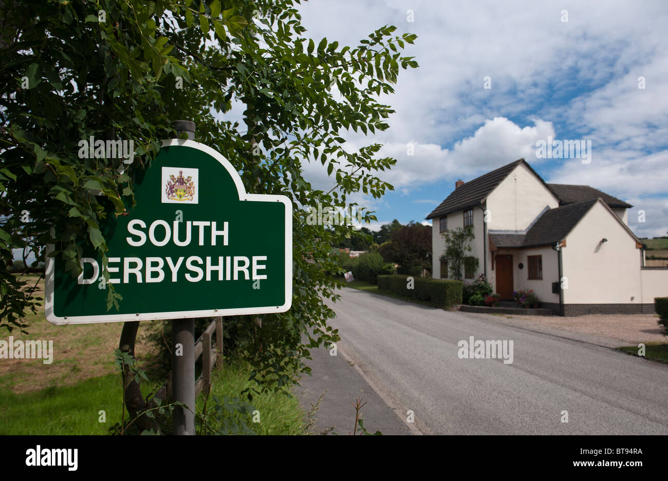 South Derbyshire panneau près de Burton upon Trent Banque D'Images