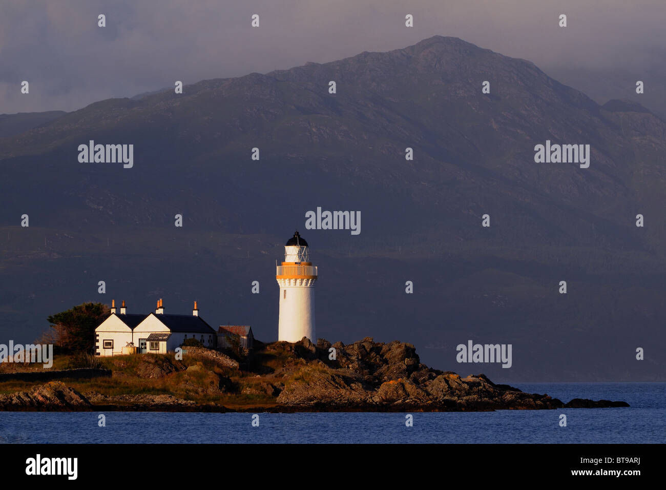 Phare Ornsay, Sound of Sleat, Isle of Skye, Scotland Banque D'Images