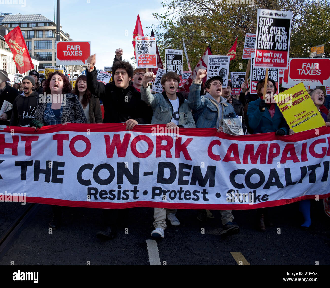 23 Octobre "Il y a une meilleure manière" mars et rassemblement à Édimbourg, Écosse, Royaume-Uni, Europe Banque D'Images