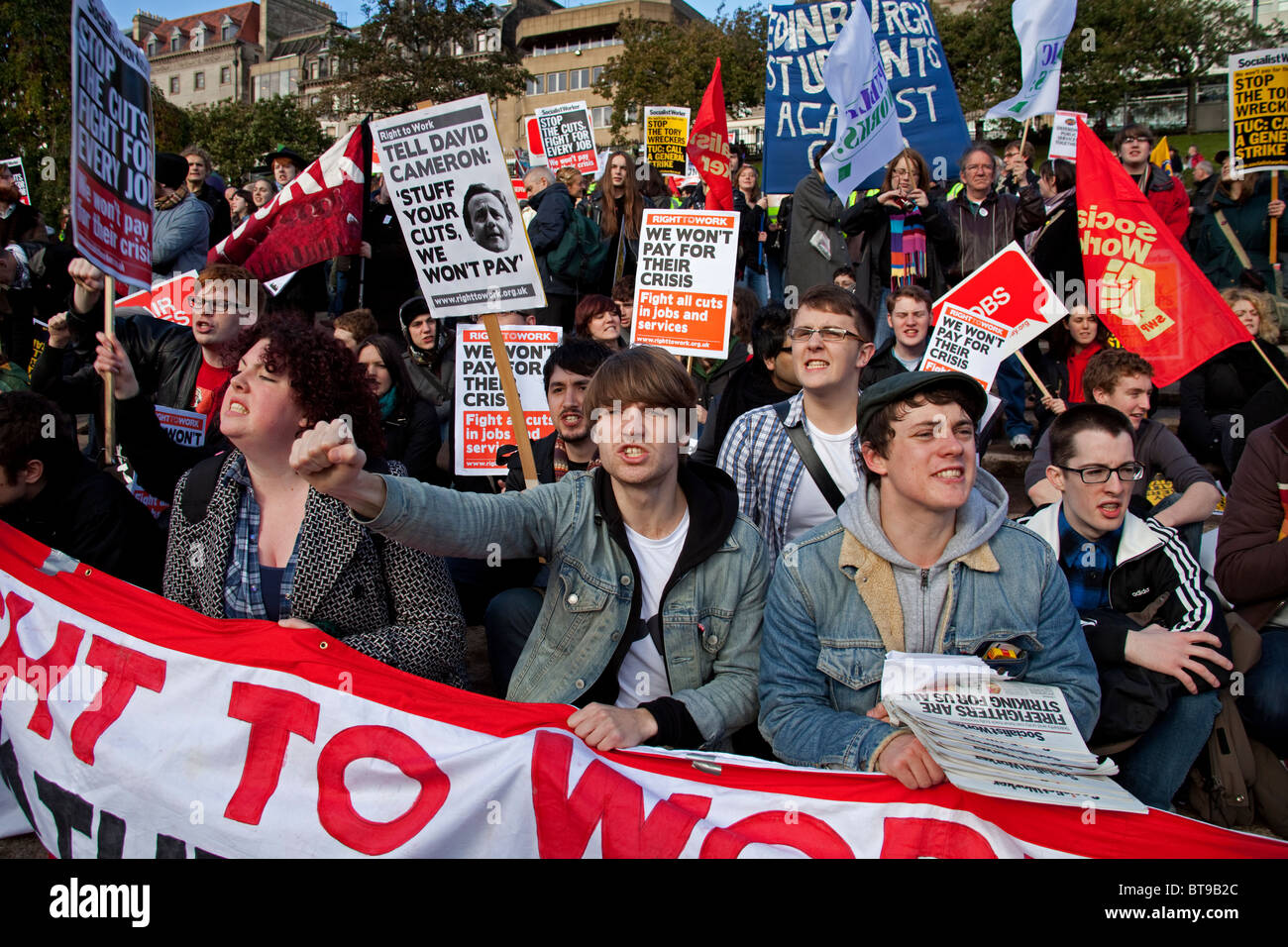 23 Octobre "Il y a une meilleure manière" mars et rassemblement à Édimbourg, Écosse, Royaume-Uni, Europe Banque D'Images