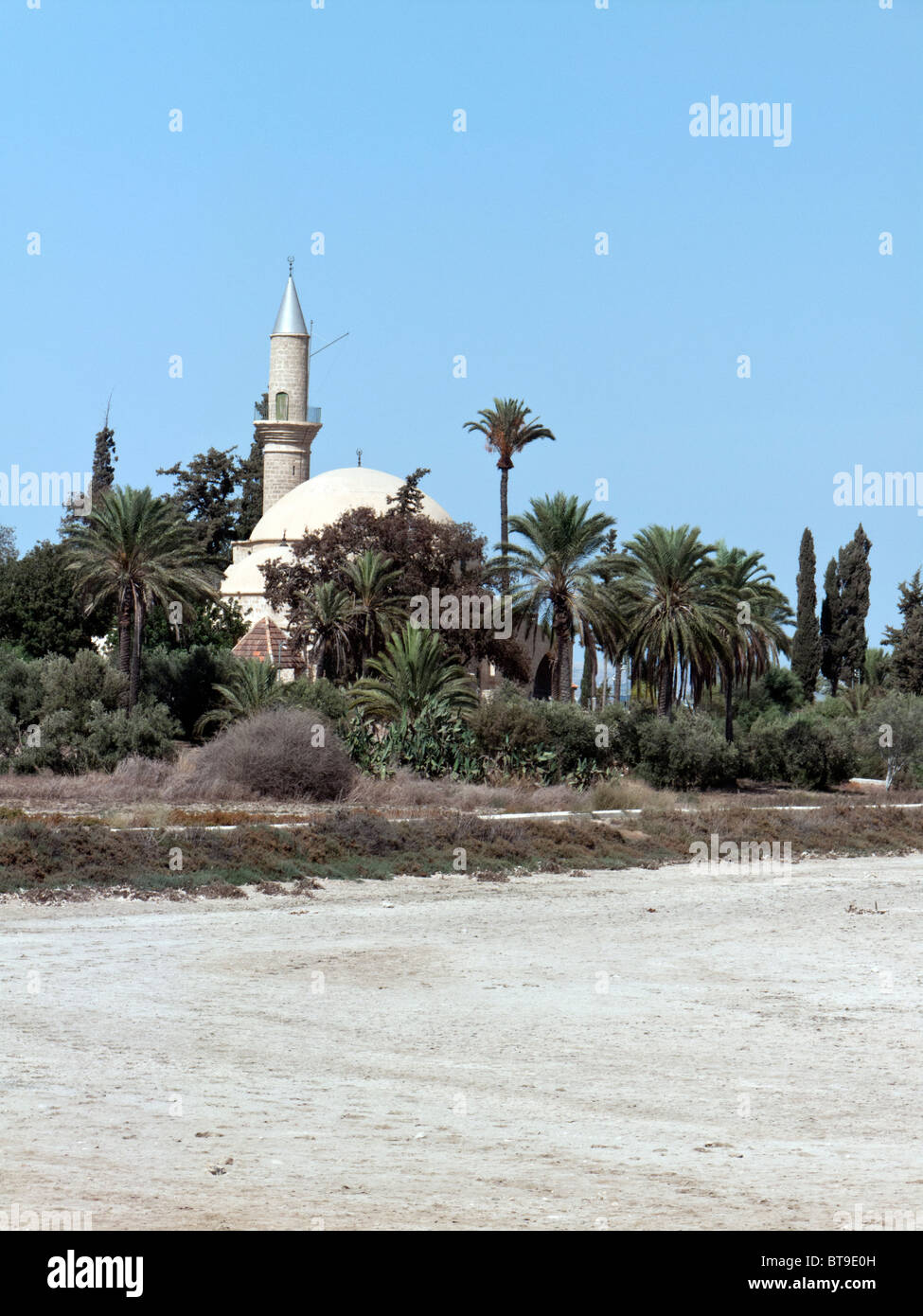 Hala Sultan Tekke (Umm Haram) Mosquée, Larnaca, Chypre Banque D'Images