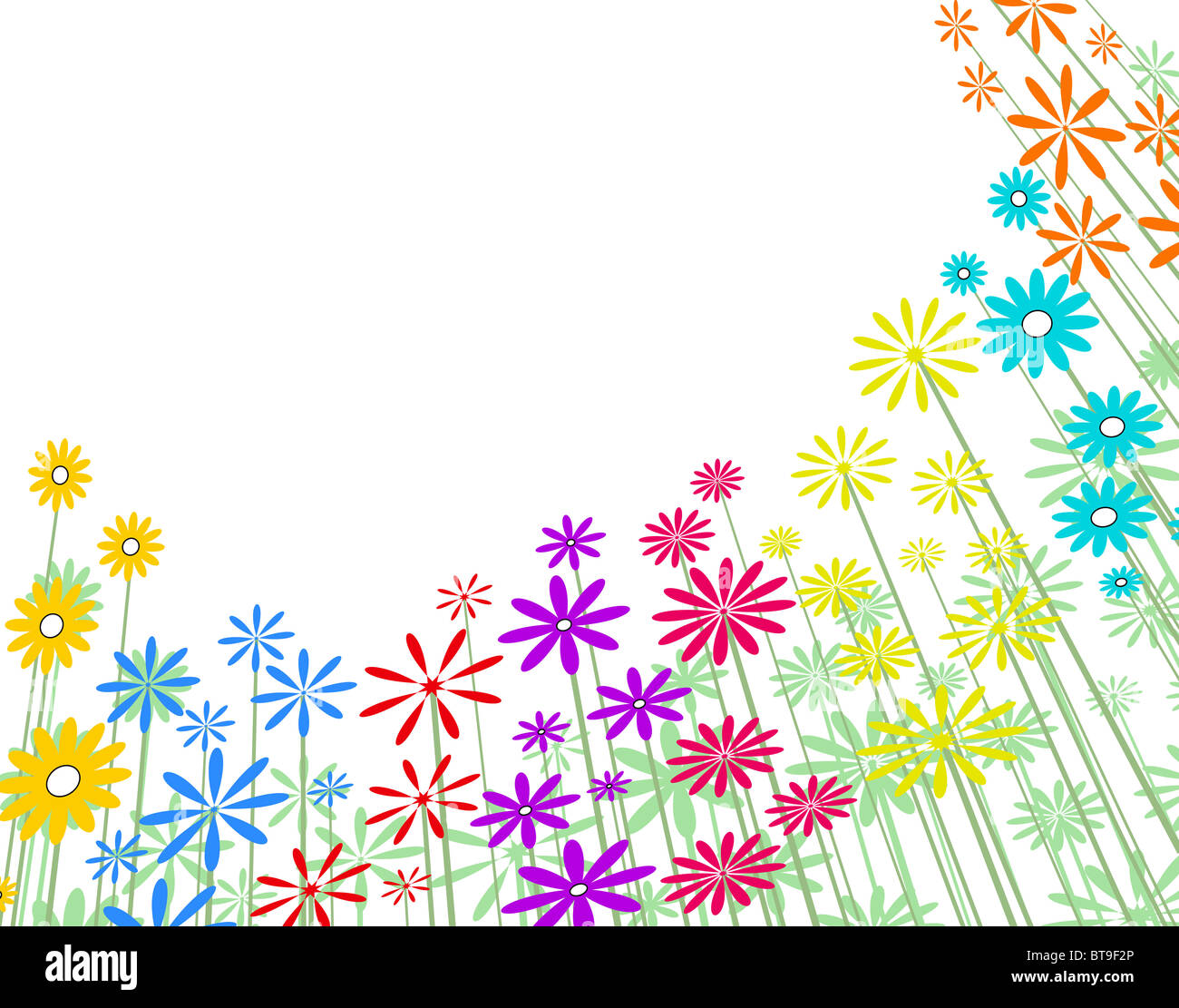 Illustration d'un contexte flowery with copy space Banque D'Images
