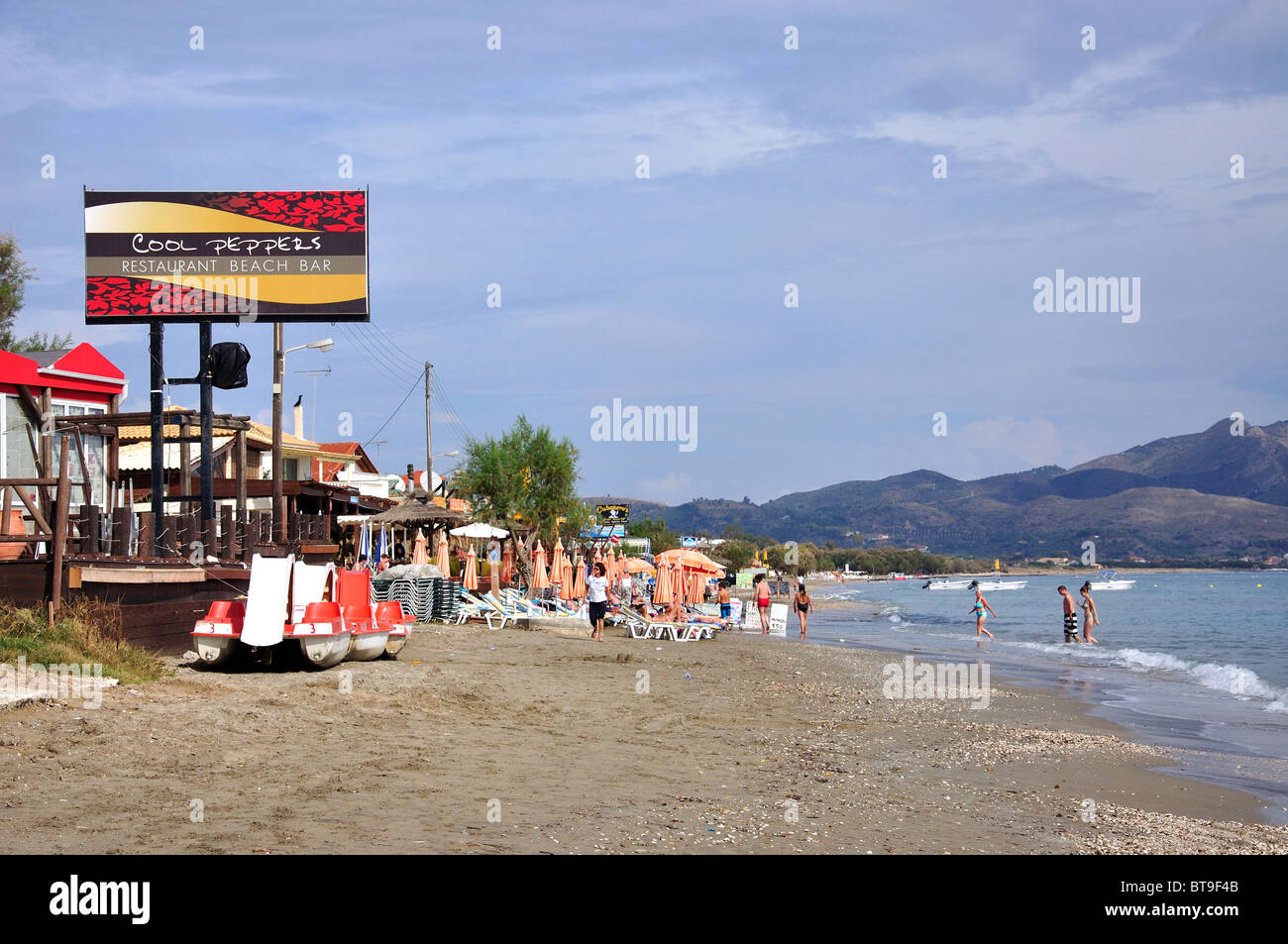 La plage de Laganas, Laganas, Zante, îles Ioniennes, Grèce Banque D'Images