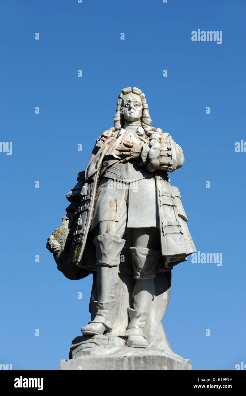Statue de Guillaume d'Orange le port de Brixham Devon England Uk Banque D'Images