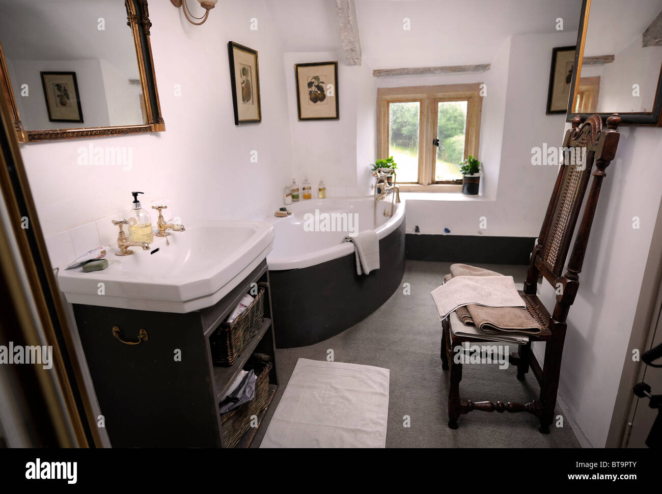 Salle de bains de style cottage Pays UK Somerset Banque D'Images