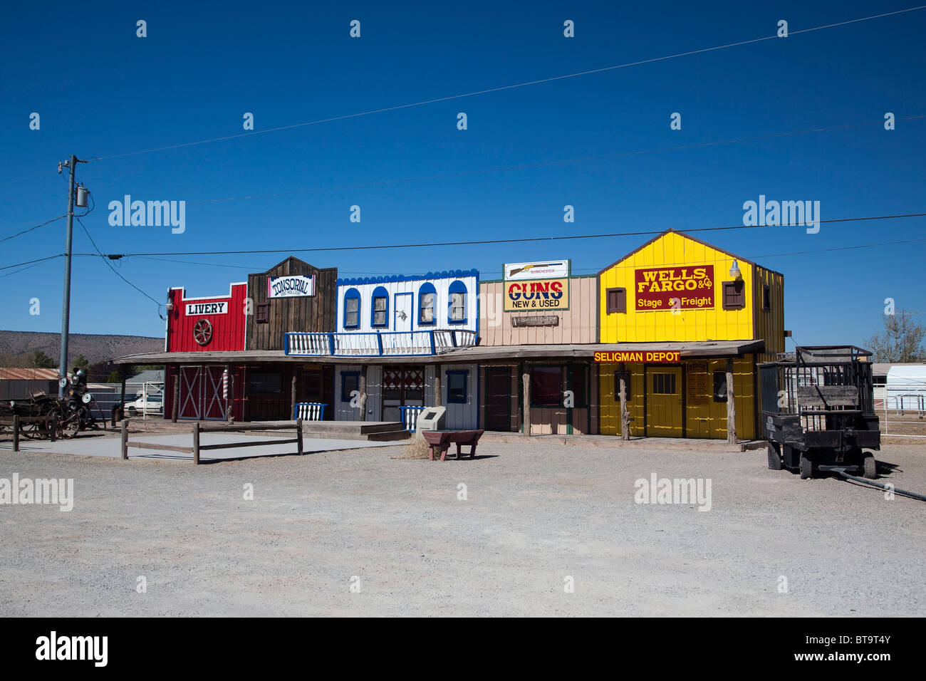 Boutiques de souvenirs sur la route historique 66, Antares, Kingman, Arizona, USA, Amérique du Nord Banque D'Images
