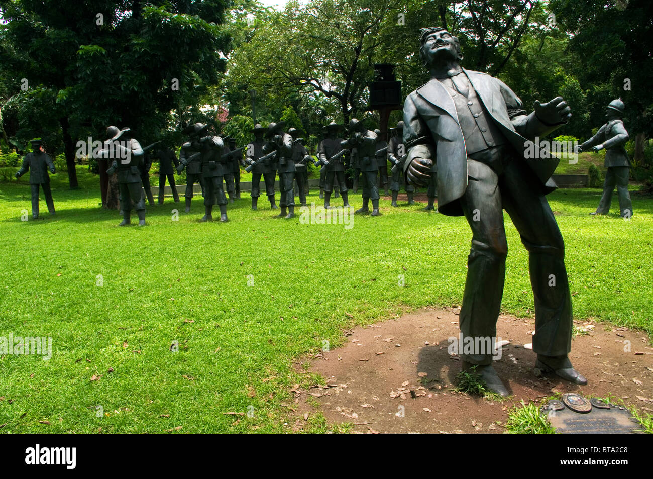 Site de l'exécution de Rizal, dans parc Rizal, Manille, Philippines Banque D'Images
