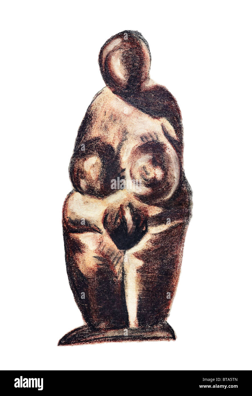 Vénus - femme figure dans le style préhistorique - symbole de fécondité Banque D'Images