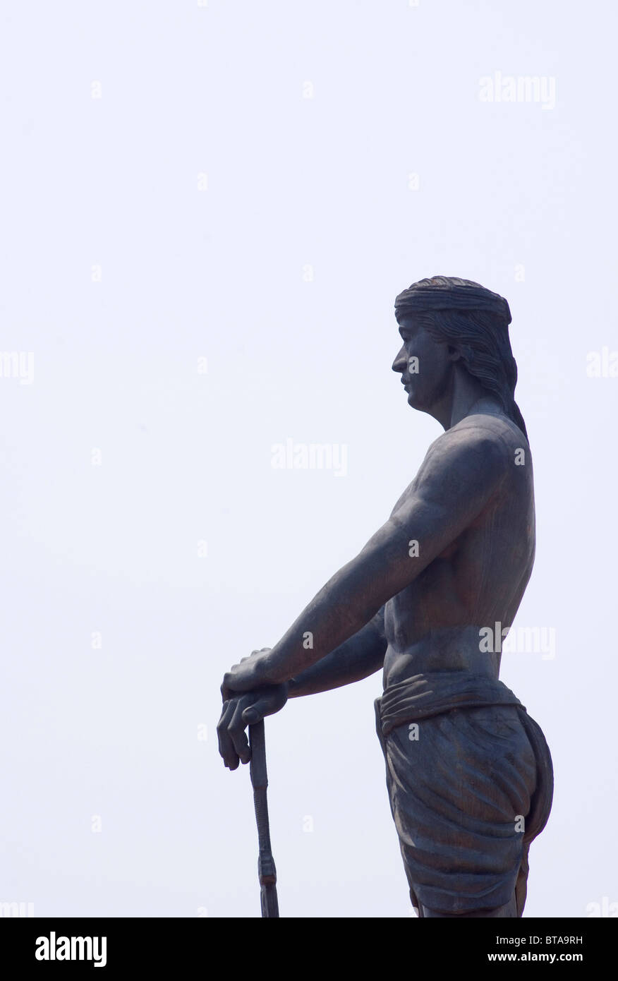 Lapu lapu monument à Rizal Park, Manille, Philippines. Banque D'Images