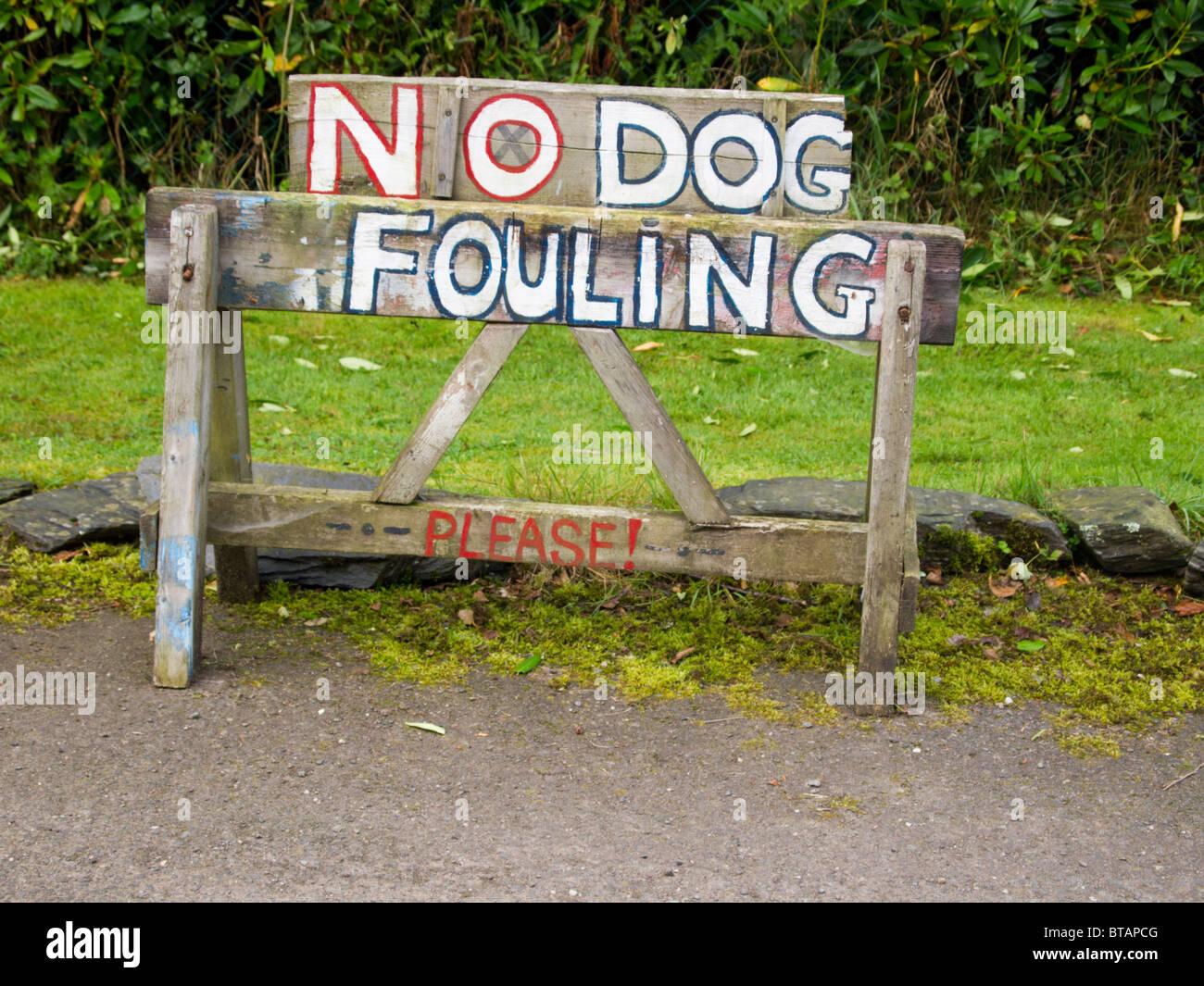 Aucun chien Fouling sign Banque D'Images