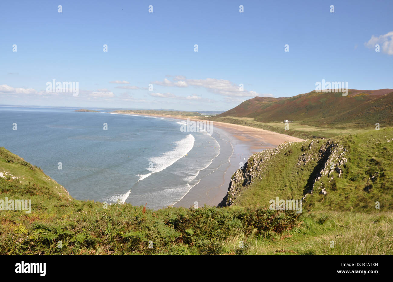 Rhossili Bay à Swansea au Pays de Galles Banque D'Images
