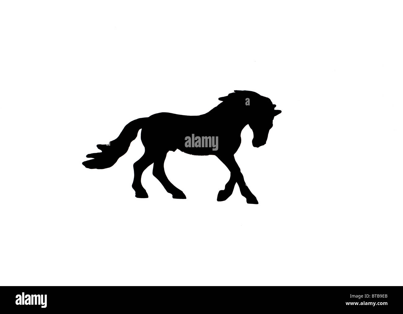 Silhouette de cheval Banque D'Images Silhouette de cheval Banque D'Images