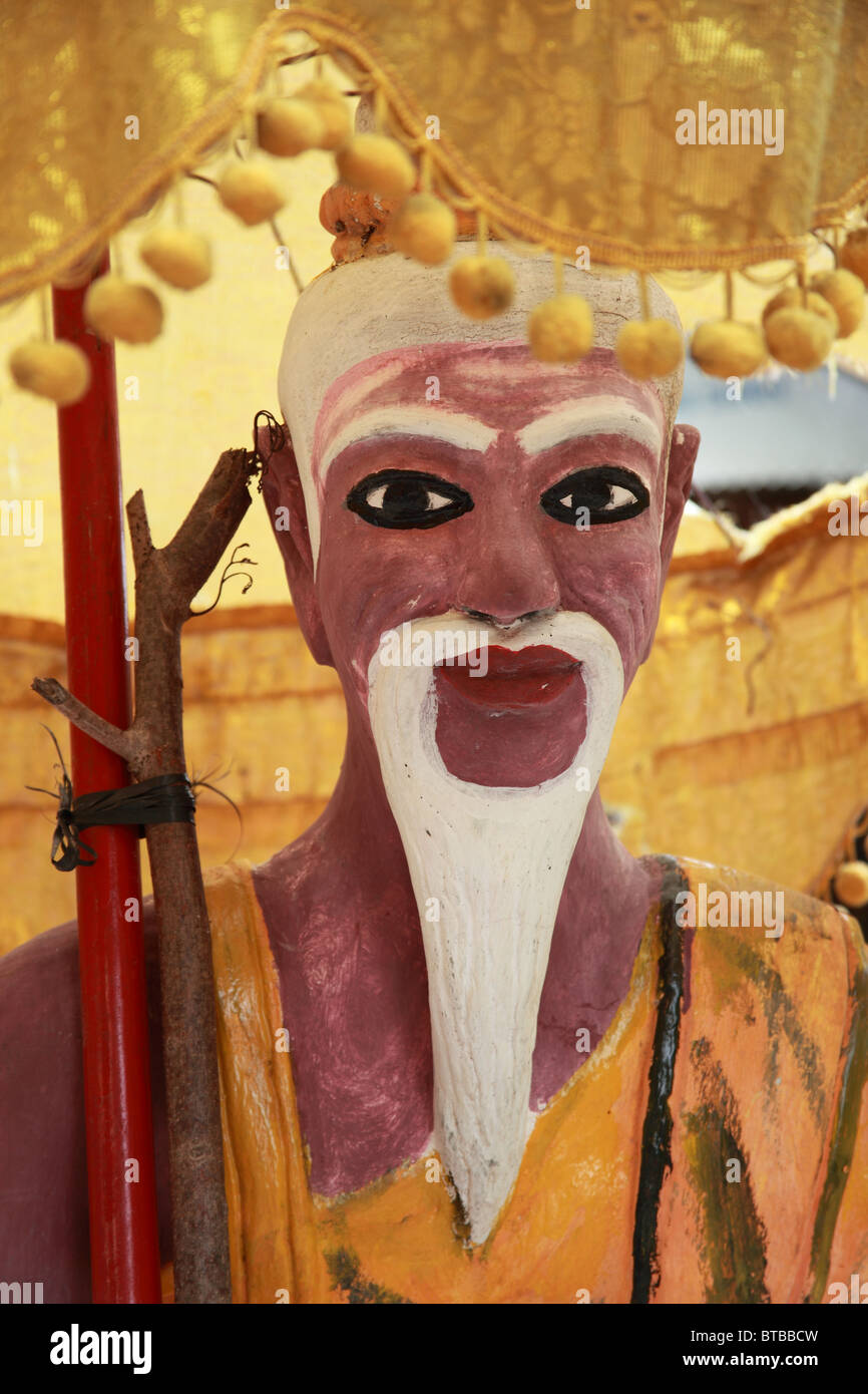 Entrée de la grotte de Phnom chhnork, à Kampot, Cambodge Banque D'Images