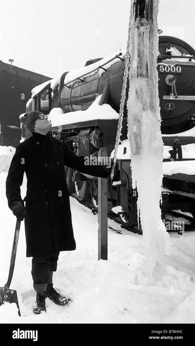 Severn Valley Railway à Bridgnorth pendant le gel d'hiver de la Grande-Bretagne 1981/82 PHOTO PAR DAVID BAGNALL Banque D'Images