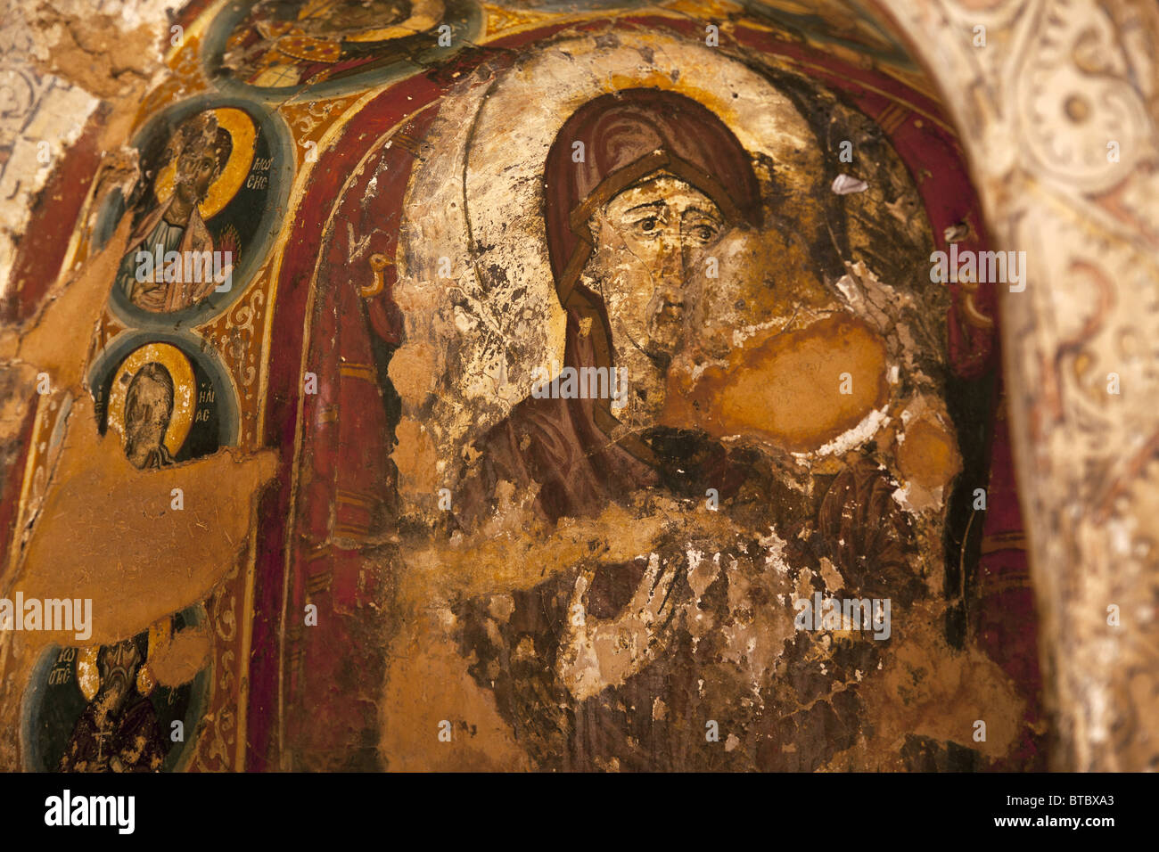 La peinture religieuse au monastère orthodoxe Saint Catherine's près de Saint Katherine ou El village Miga, Sinaï, Égypte, Afrique, Banque D'Images