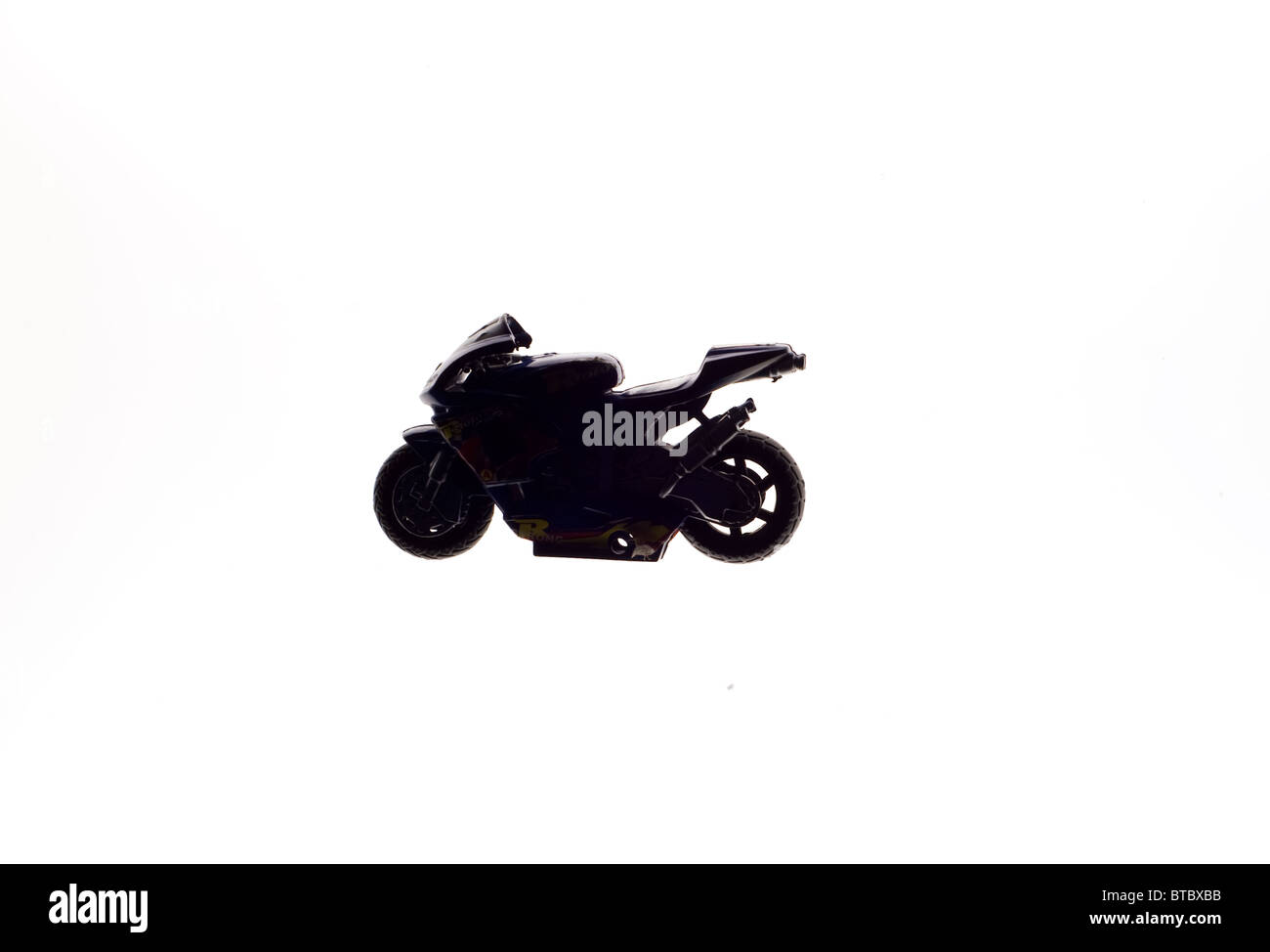 Silhouette de moto Banque D'Images