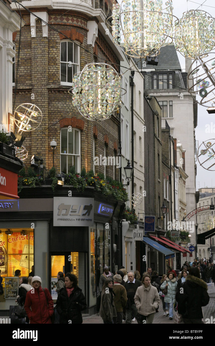 Carnaby Street en hiver Banque D'Images