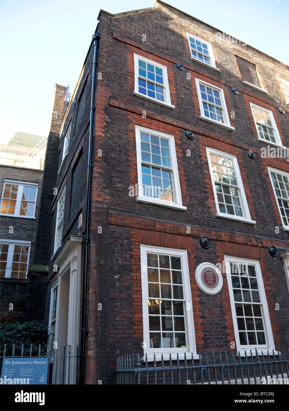 Le Dr Samuel Johnson's house dans la Gough Square, Londres Banque D'Images