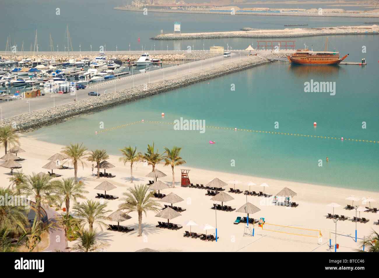 Plage de l'hôtel de luxe, DUBAÏ, ÉMIRATS ARABES UNIS Banque D'Images