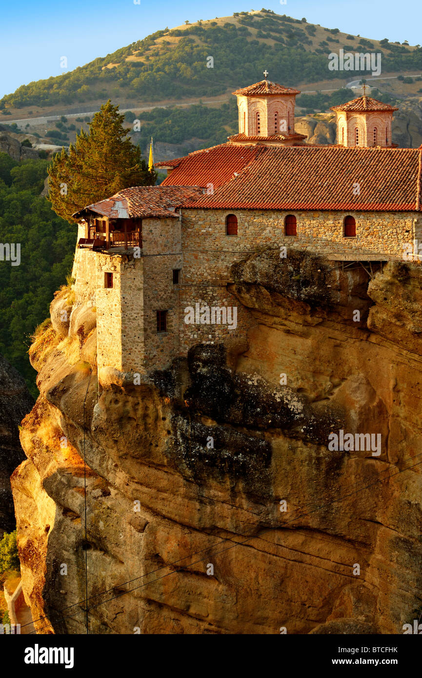 Monastère grec-orthodoxe de tous les Saints Varlaam, montagnes Meteora - Grèce Banque D'Images