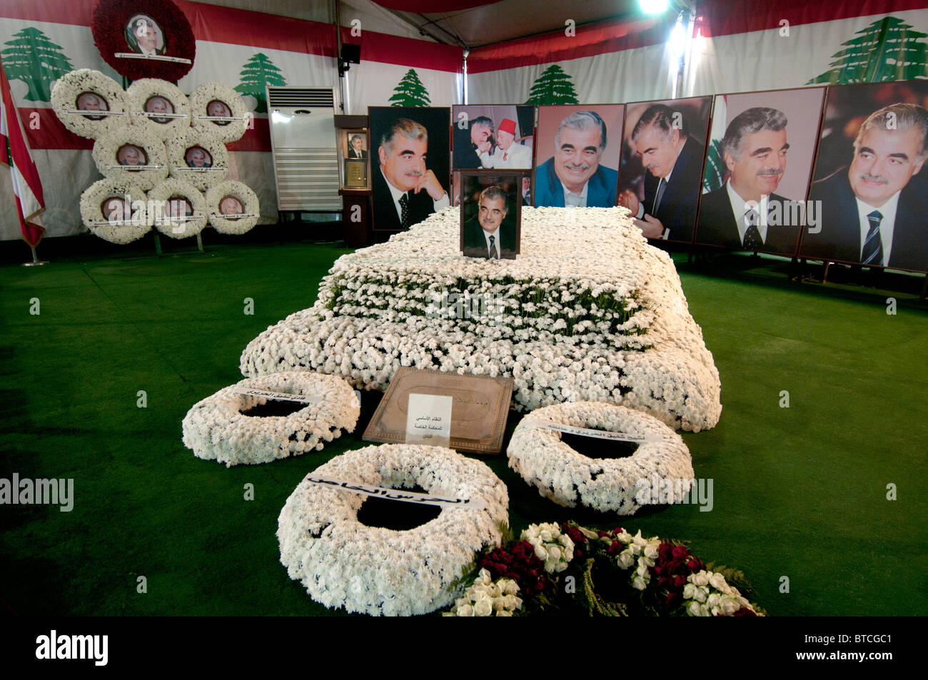 Liban, Beyrouth . Le rêve urbain. Mémorial à Président assassiné Hariri. Banque D'Images