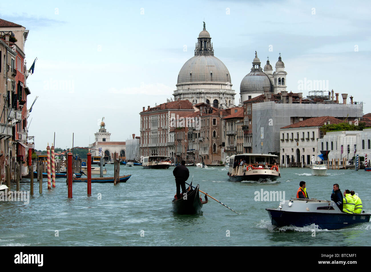 Scène Grand Canal Venise Italie Banque D'Images