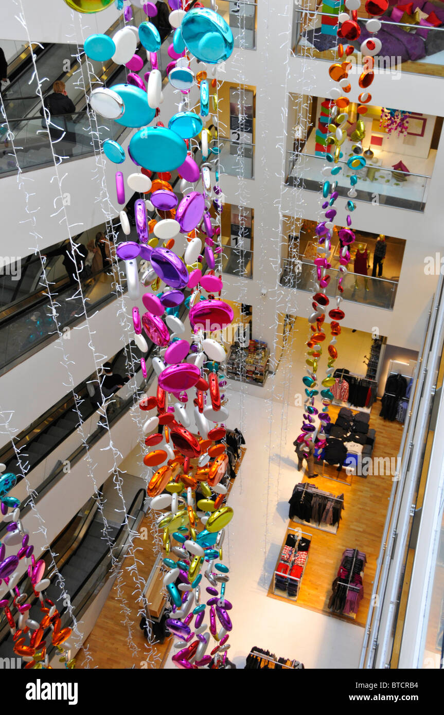 John Lewis store intérieur et décorations de Noël Banque D'Images