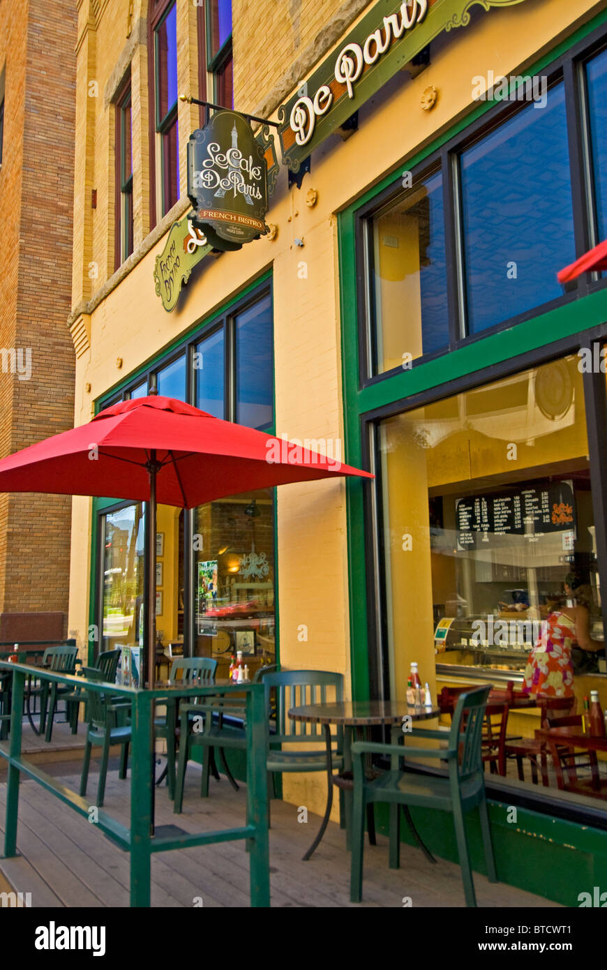 Cafe de Paris et boulangerie, Boise, Idaho Banque D'Images