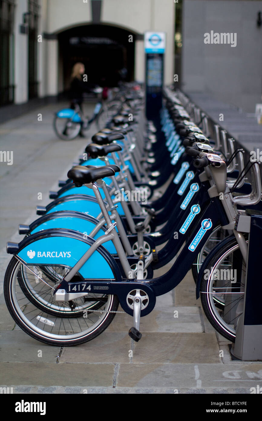 Barclays boris bike, le centre de Londres de voitures location scheme Banque D'Images