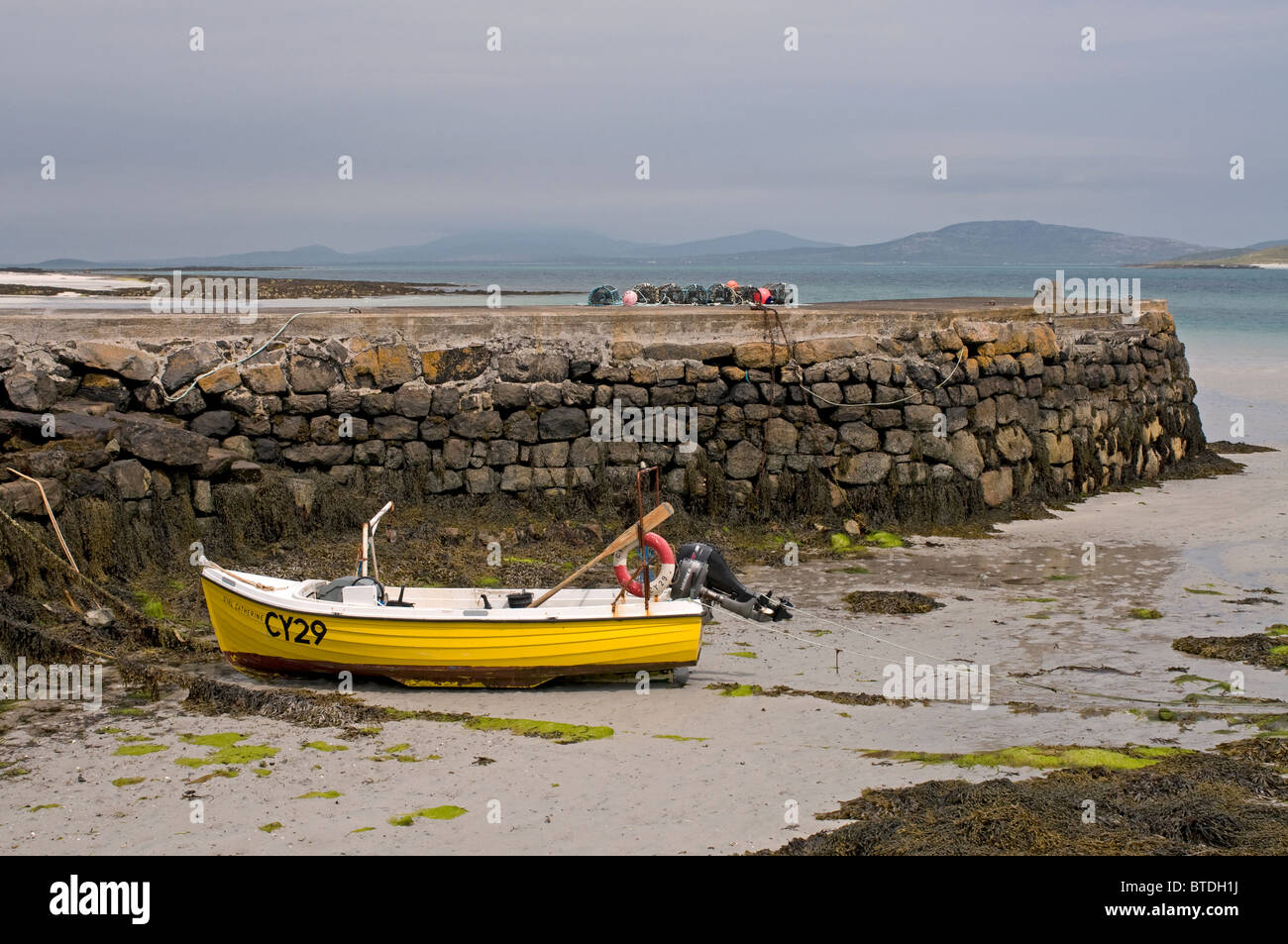 Port d'Eoligarry, Point de survie, à l'île de Barra Hébrides en Écosse. 6883 SCO Banque D'Images
