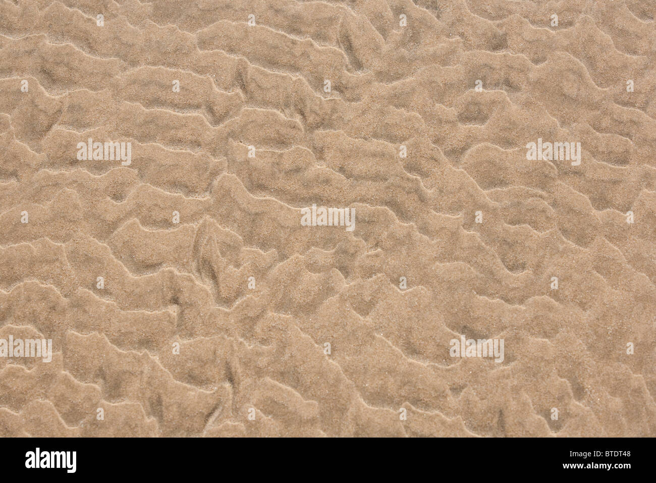 Ripple patterns dans le sable de la plage Banque D'Images