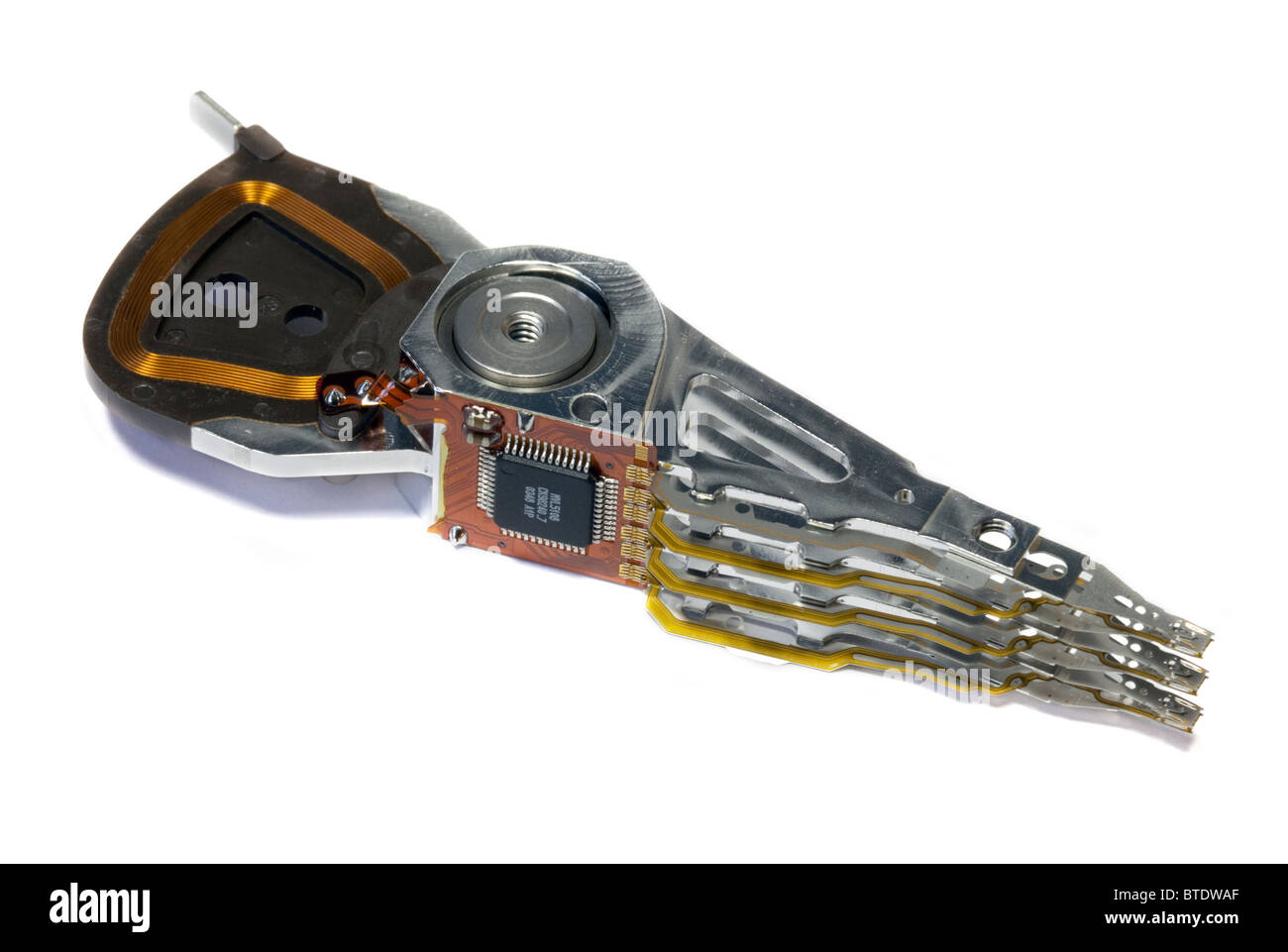 Disque dur de l'ordinateur/Mécanisme tête bras actionneur Banque D'Images