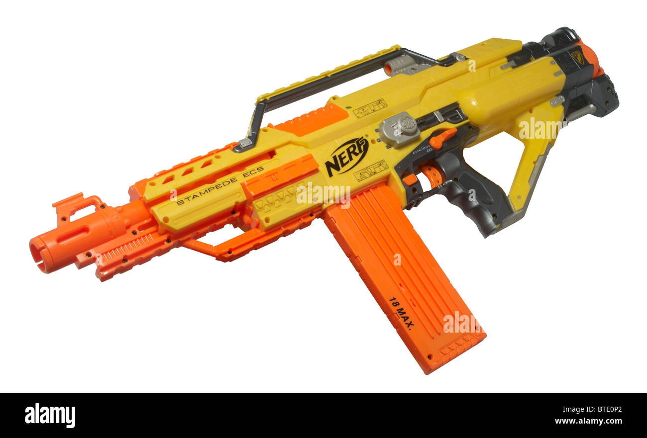 Jouet en plastique machine gun Banque D'Images