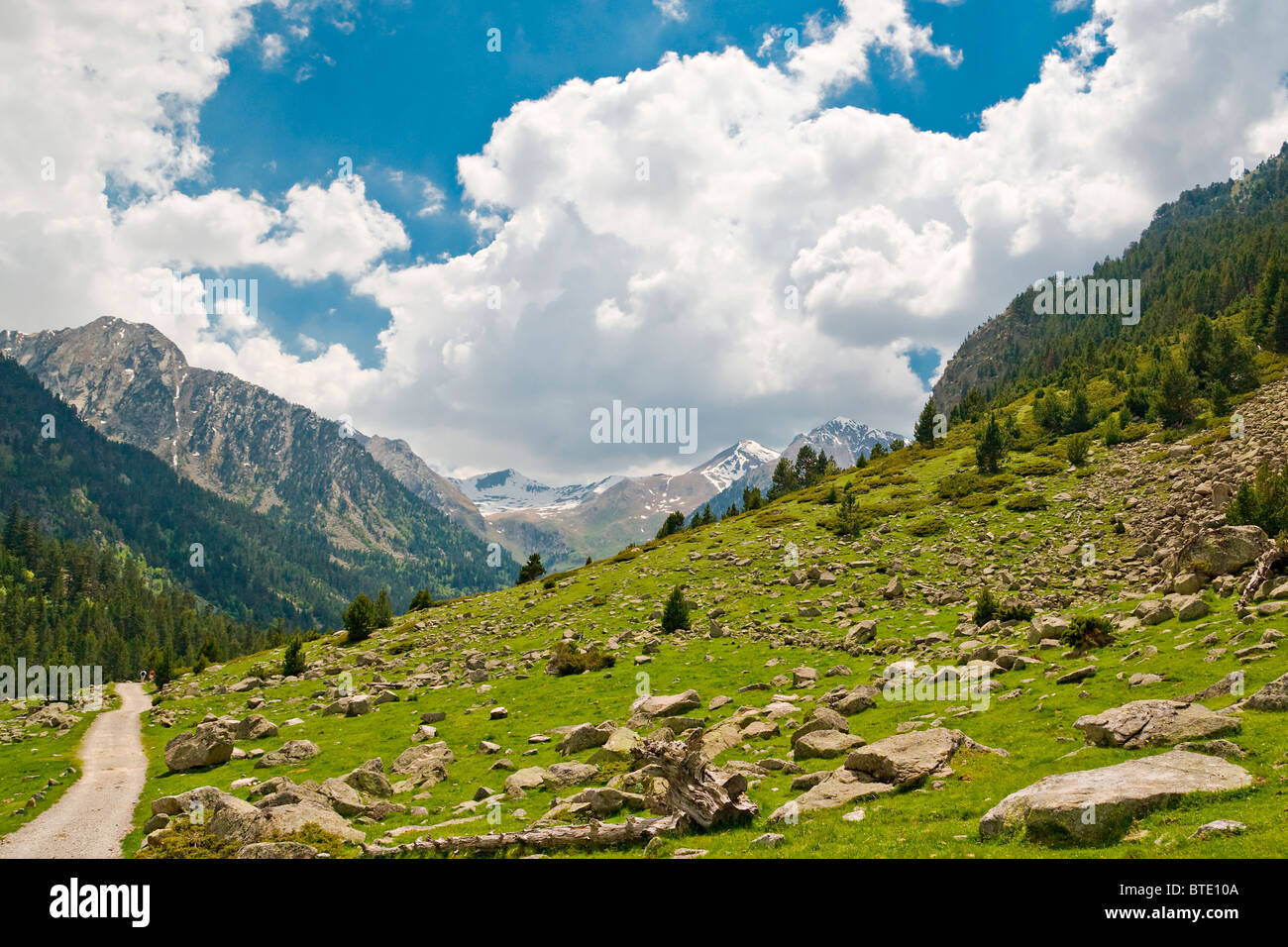 Le Parc National de Sant Maurici dans les Pyrénées Catalanes Banque D'Images