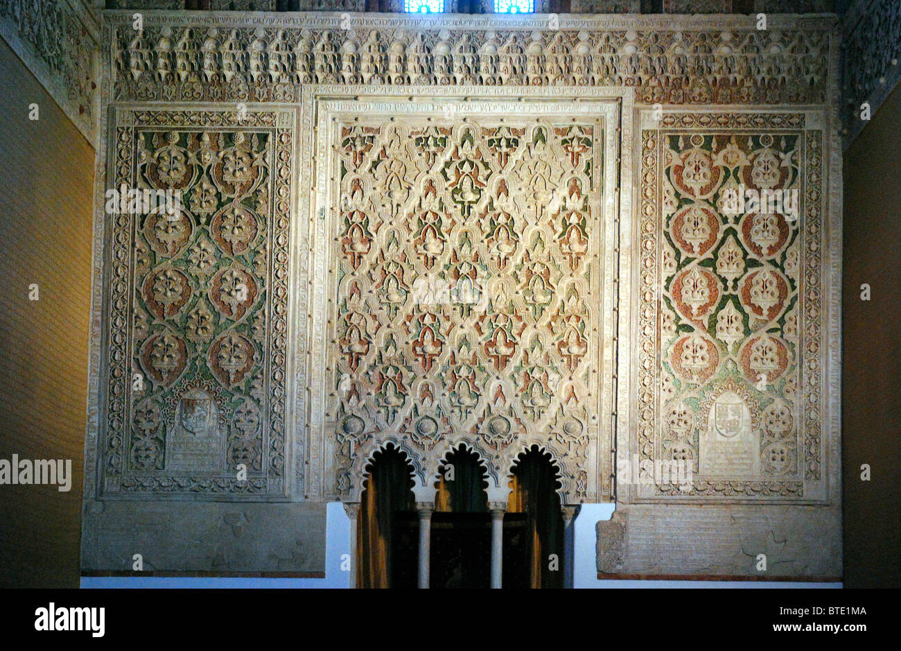 5409. Intérieur de la synagogue El Transito à Tolède, en Espagne. Construit par Samuel Ben Meir Halevi Dominique Dupuis-labbé dans c.1320-1360. L'int Banque D'Images