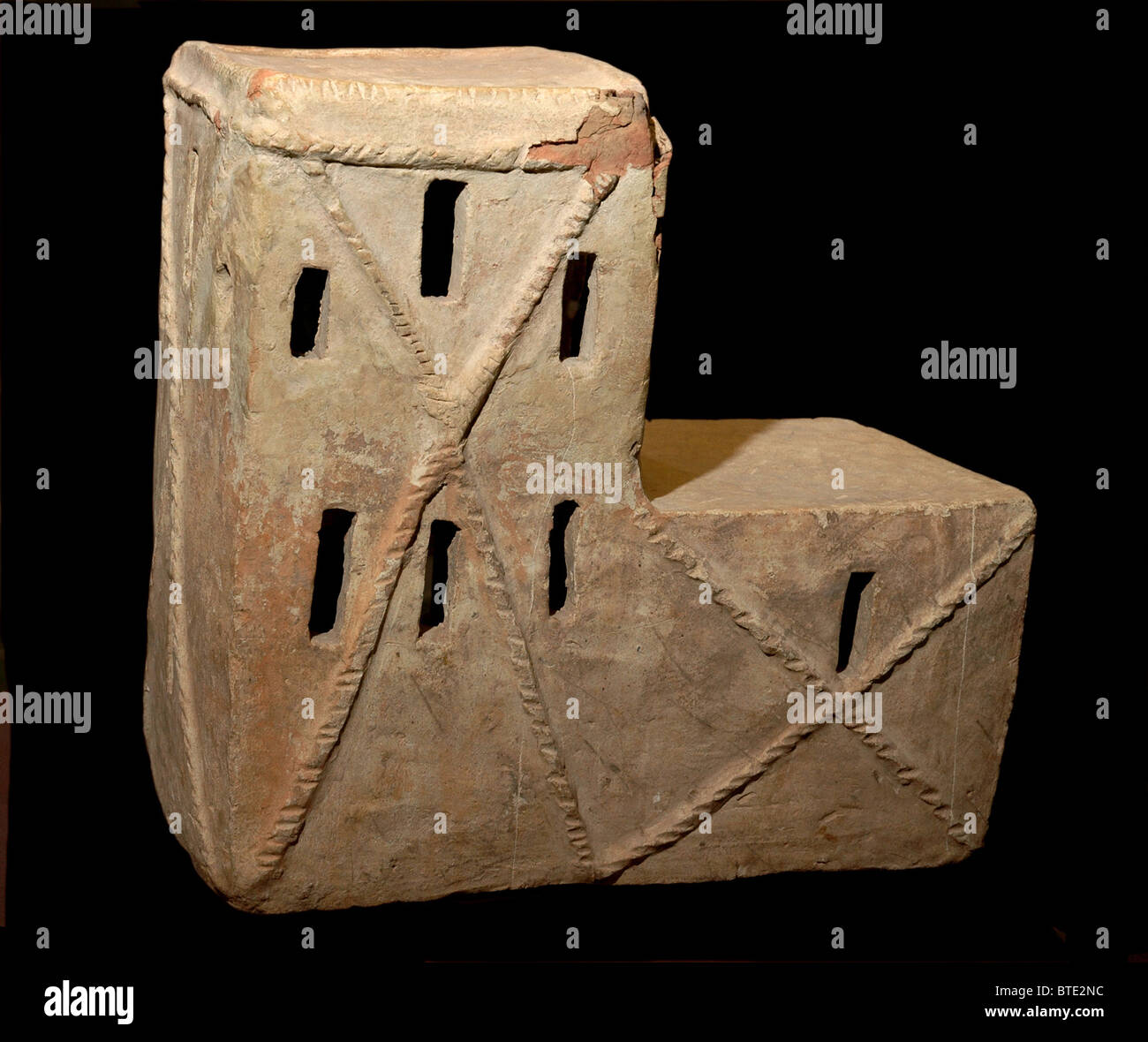 5342. Modèle en argile d'une maison rurale. La Mésopotamie, c.1000 BC Banque D'Images